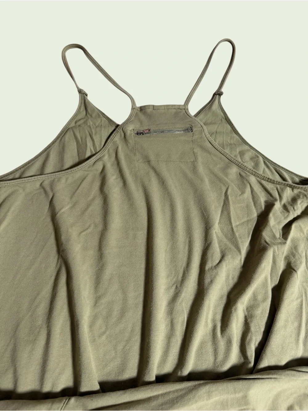 Olive Green Cozy Stretchy Lightweight Jumpsuit in M - Picture 8 of 9